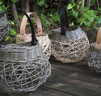 Weaving Woven Basket with Leather Handle - Tourism Bookings