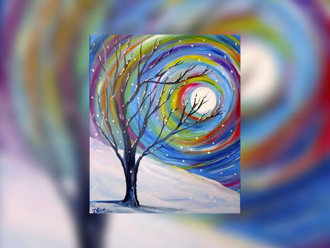 Grab A Glass Of Wine And Learn To Paint 'Rainbow Snow'! - Events Australia 0
