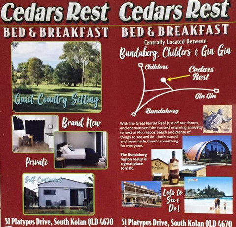 Cedars Rest Bed & Breakfast - Events Australia 1