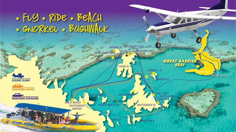 Scenic Flight - Great Barrier Reef, Heart Reef, Whitehaven Beach & Hill Inlet! - Events Australia 0